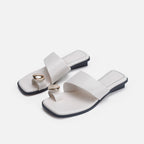 Damen bequeme Sling-Pantoletten mit elegantem Detail EB
