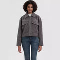 Damen cropped Utility-Jacke mit doppelten Brusttaschen EB