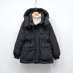 Damen gesteppte Winterjacke mit voluminösem Schnitt und praktischen Taschen EB