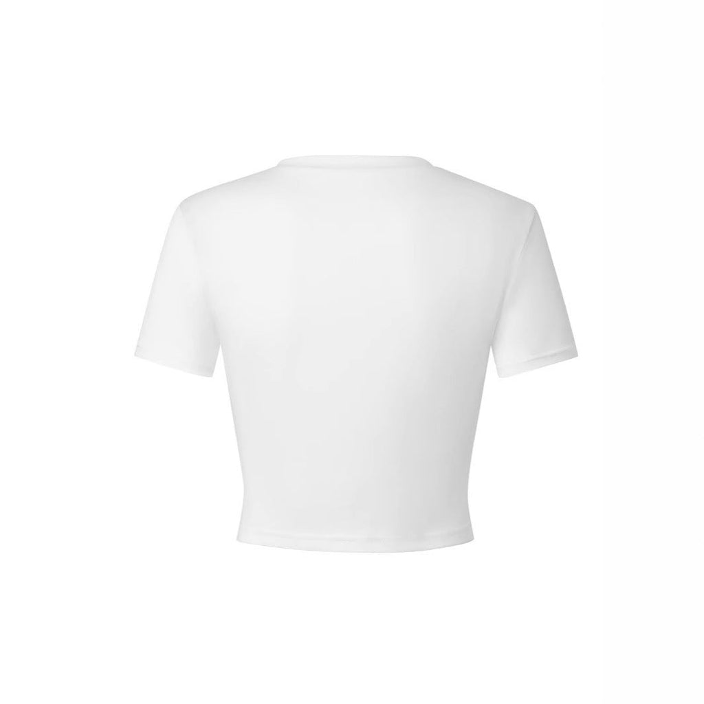 Damen Crop-T-Shirt mit fröhlichem Kirschmotiv und lässigem Schnitt EB
