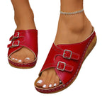 Damen Bequeme Clogs mit verstellbaren Schnallen EB