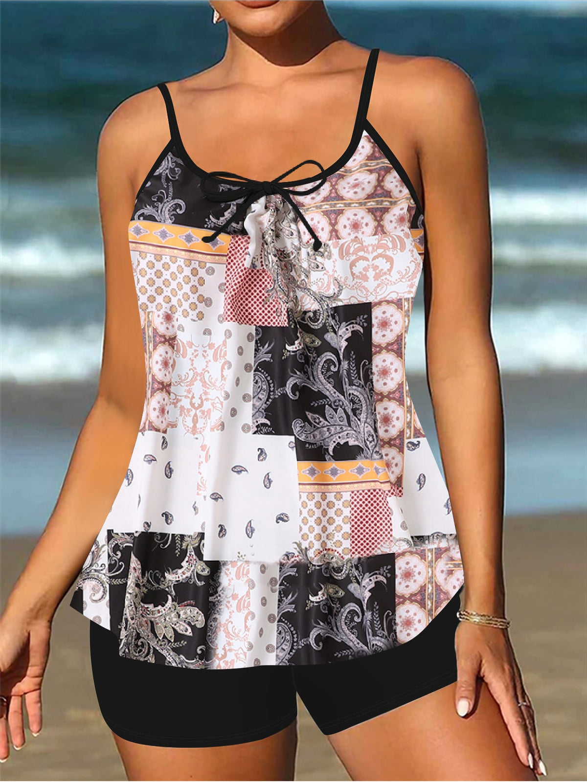 Lässiges Strand-Top mit Shorts für Damen