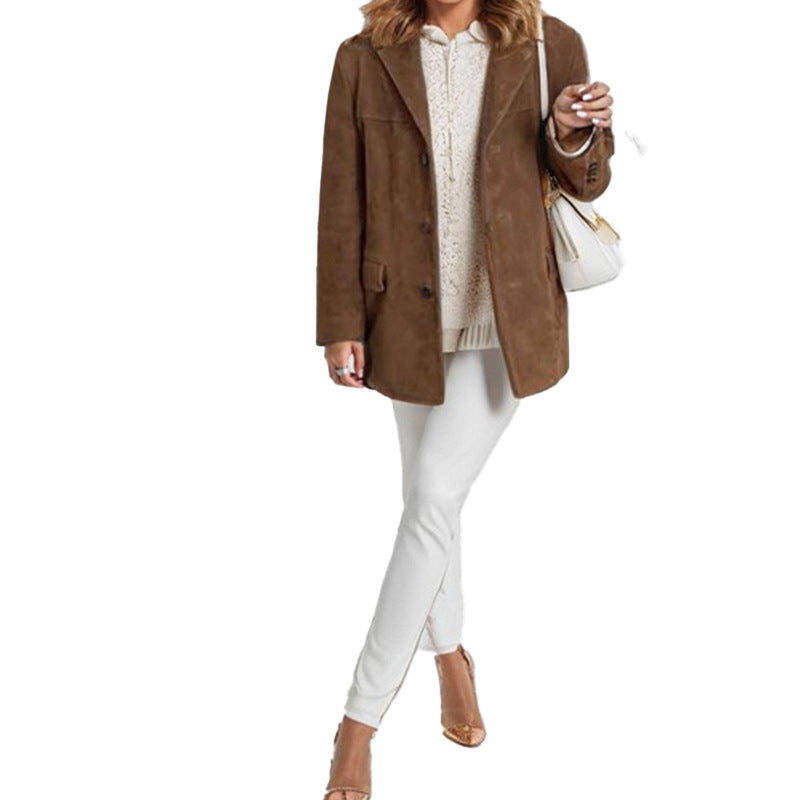 Damen Kunstlederblazer EB
