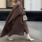 Damen eleganter Umhangmantel mit doppelt gefüttertem Design EB