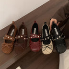 Damen Ballerinas mit verspieltem Schleifen-Design und modischem Riemen EB