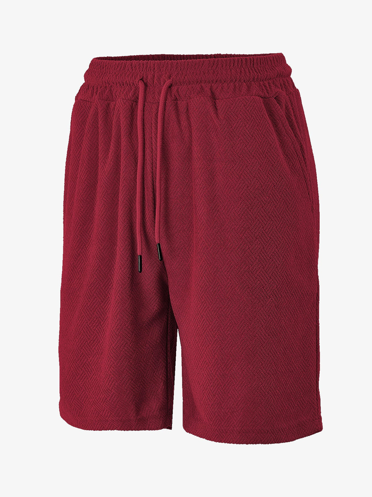 Herren Frottee-Shorts mit Fischgrätmuster