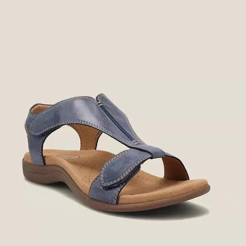 Damen Bequeme Riemchensandalen mit anatomischer Fußbett EB