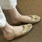 Damen Ballerinas mit stilvollem Streifenmuster und komfortabler Passform EB
