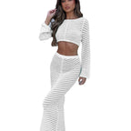 Damen Crop-Top und Maxi-Rock Set EB