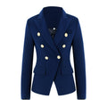 Damen Elegante Doppelreihige Blazerjacke mit goldenen Knöpfen EB