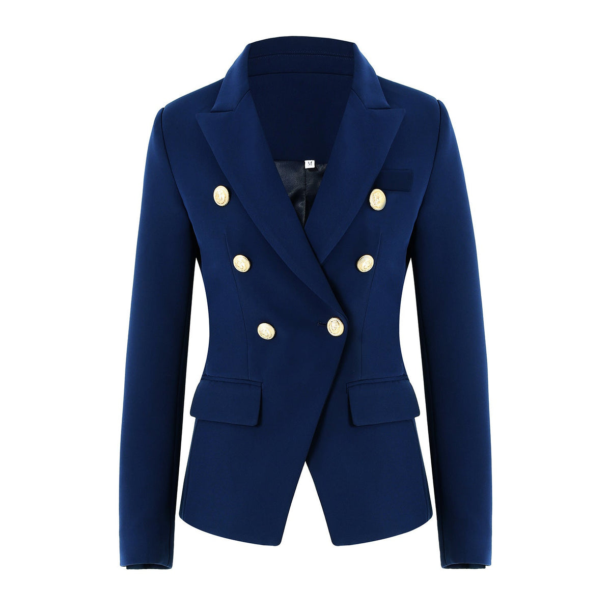 Damen Elegante Doppelreihige Blazerjacke mit goldenen Knöpfen EB
