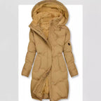 Damen gefütterter Winterparka mit abnehmbarer Kapuze und weichem Innenfutter EB