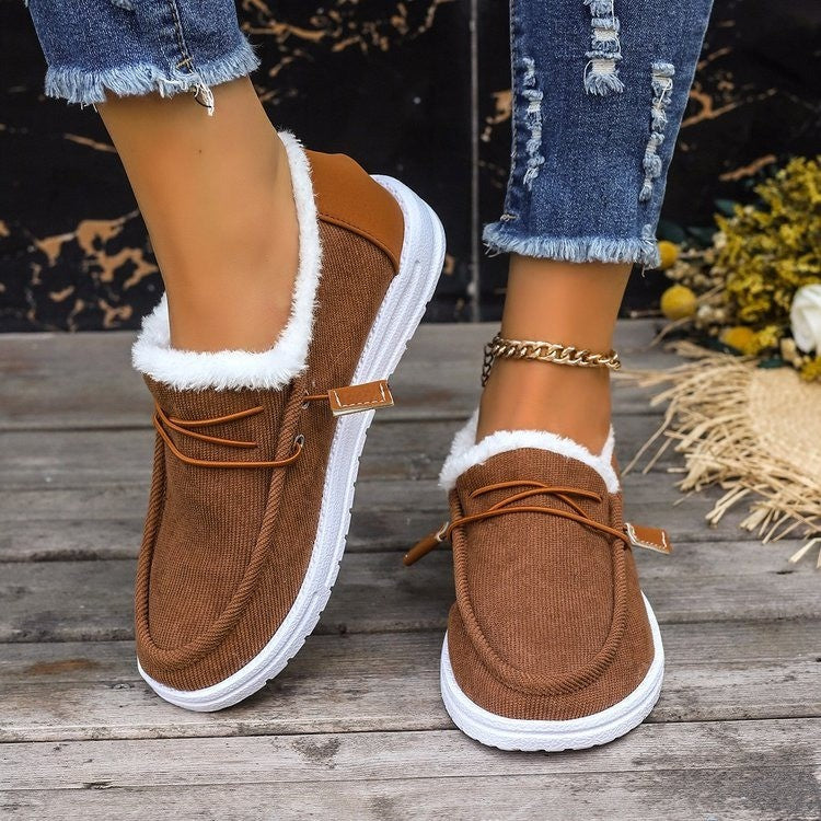 Damen Bequeme Slip-On Clogs mit kuscheligem Innenfutter und flexibler Sohle EB