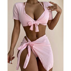 Damen Crop-Top und Wickelrock Set EB