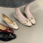 Damen elegante Ballerinas mit dekorativer Schleife und komfortablem Fußbett EB