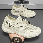 Damen Atmungsaktive Freizeitschuhe mit elastischem Schnellschnürsystem und stoßdämpfender Sohle EB