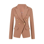 Damen Elegante Doppelreihige Blazerjacke mit goldenen Knöpfen EB