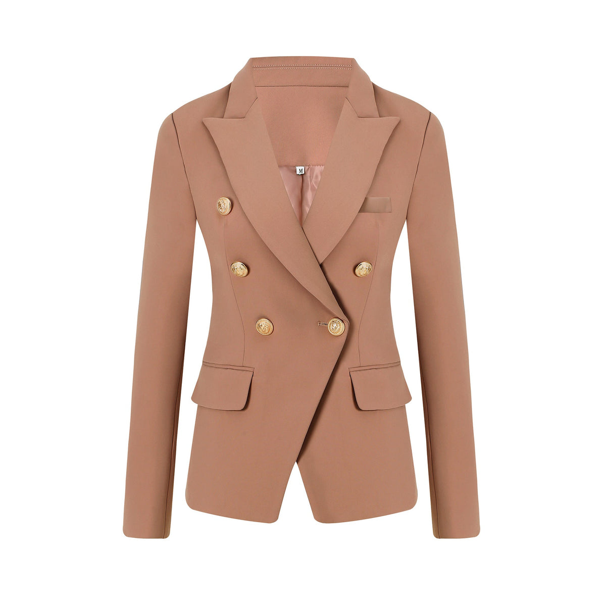 Damen Elegante Doppelreihige Blazerjacke mit goldenen Knöpfen EB