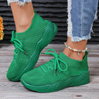 Damen atmungsaktive Slip-On Sportschuhe mit flexiblem Obermaterial EB