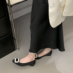 Damen Ballerinas mit funkelnder Schnalle EB