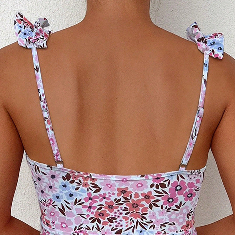 Damen Baderock mit floralem Design EB