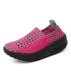 Damen Sportliche Slipper mit atmungsaktivem Netzgewebe und rutschfester Sohle EB