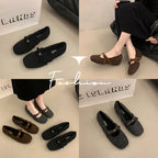 Damen elegante Filz-Ballerinas mit modischem Schleifenakzent EB