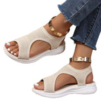 Damen Atmungsaktive Sport-Sandalen mit elastischem Obermaterial und rutschfester Sohle EB