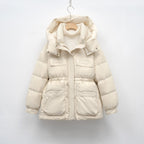 Damen gesteppte Winterjacke mit voluminösem Schnitt und praktischen Taschen EB