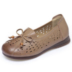 Damen Atmungsaktive und elegante Ballerinas mit modischem Lochmuster EB