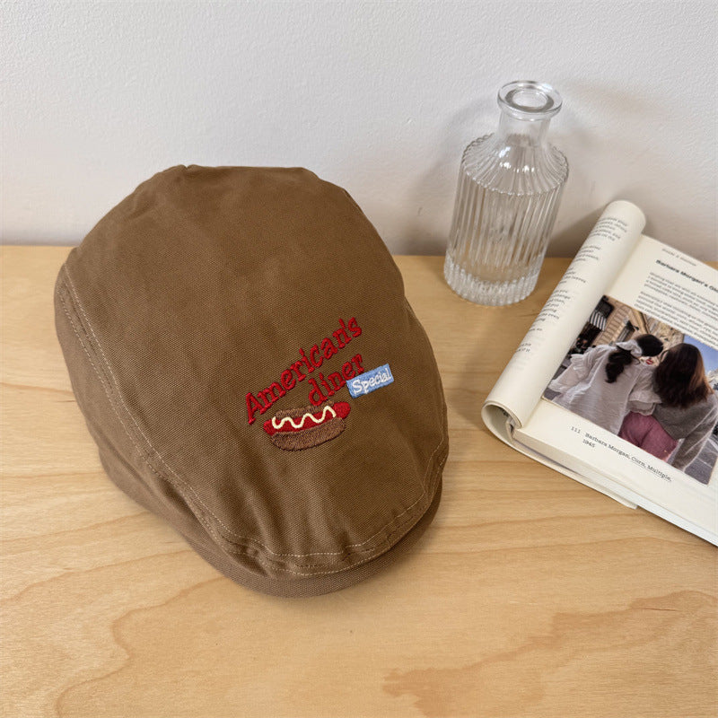 Bestickte lässige Newsboy-Kappe für Herren