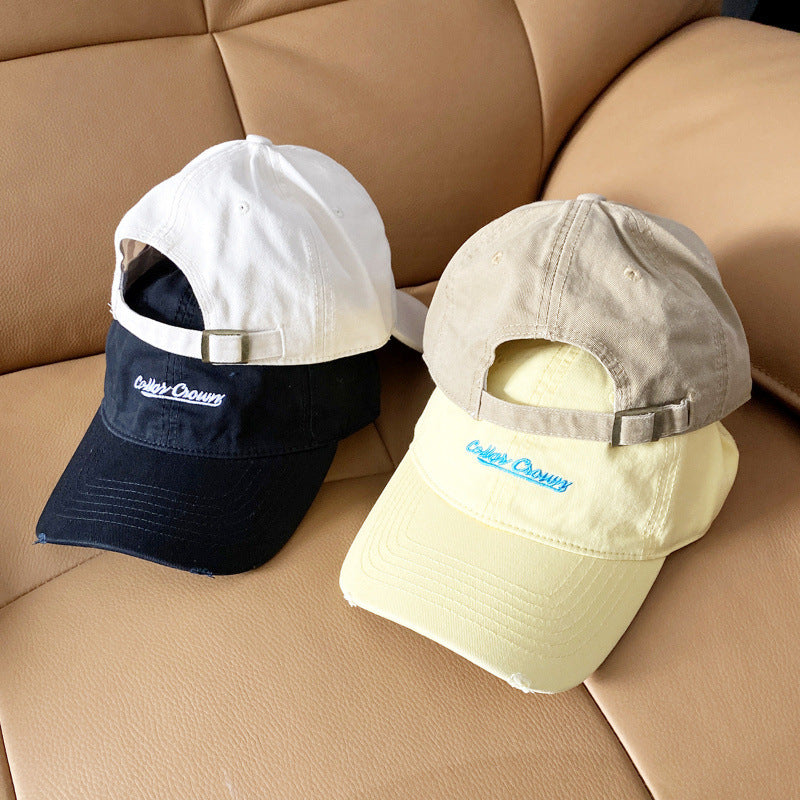 Damen Baseballkappe aus Baumwolle im Used-Look