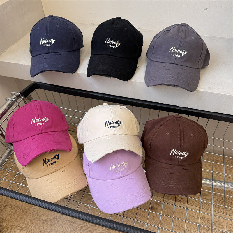 Herren Baseballkappe aus Baumwolle im Used-Look