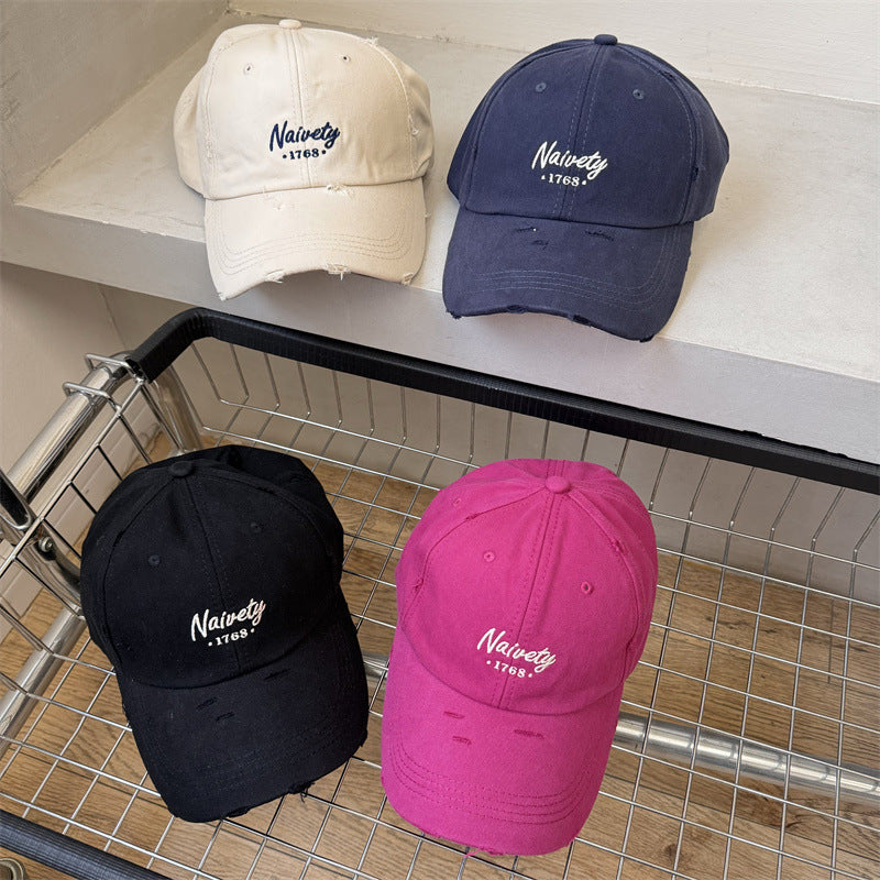 Herren Baseballkappe aus Baumwolle im Used-Look