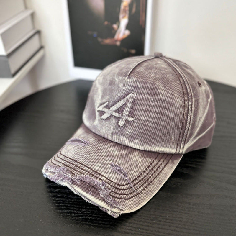 Damen-Baseballkappe im Vintage-Stil mit Used-Look