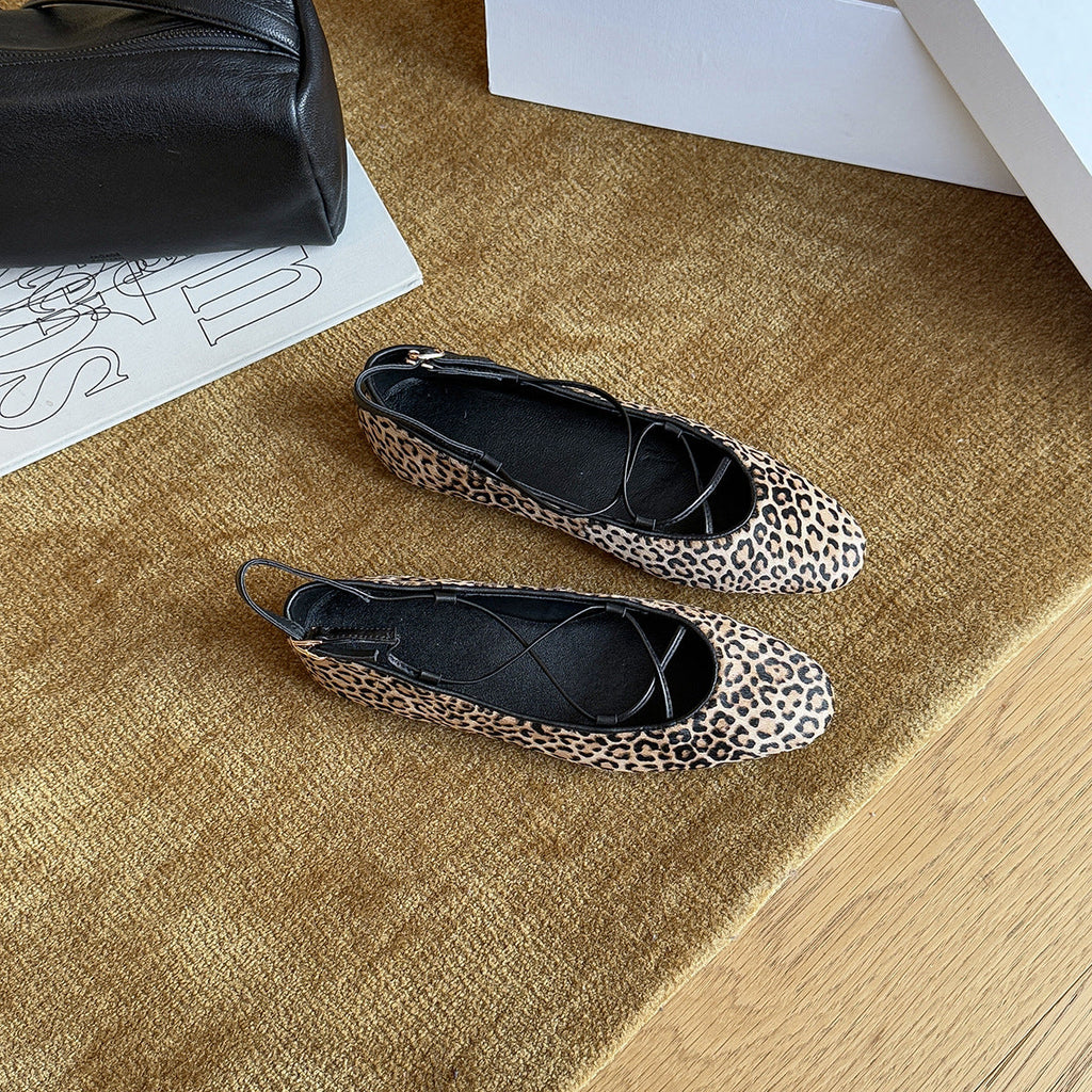 Damen Ballettschuhe im Tierfell-Look EB