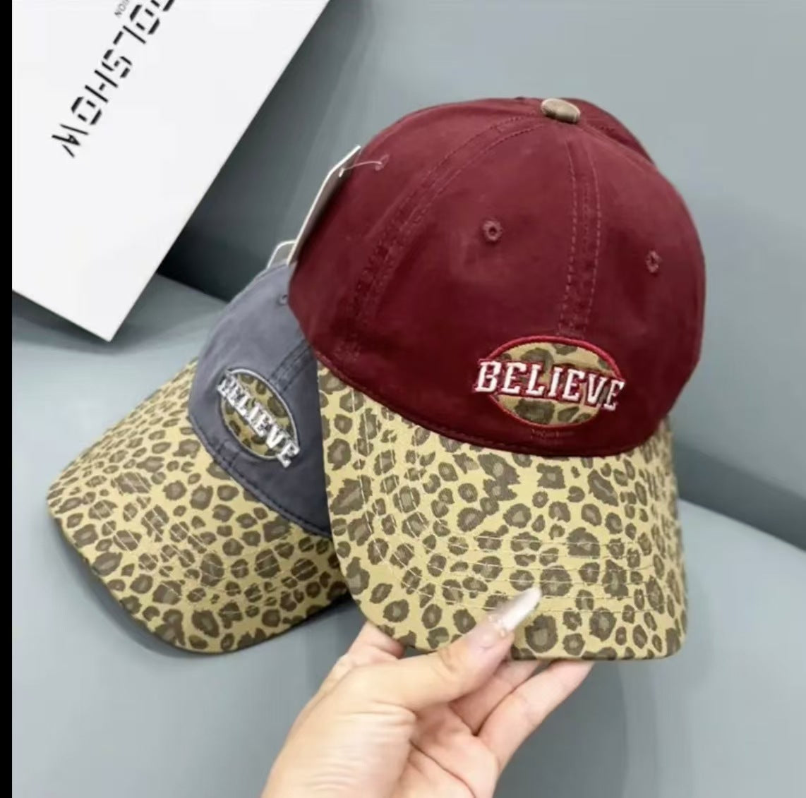 Lässige Damen-Baseballkappe mit Leopardenmuster