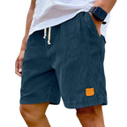 Feincord-Shorts für Herren mit elastischem Kordelzugbund