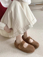 Damen Bequeme Clogs mit Klettverschluss und ergonomischer Sohle EB