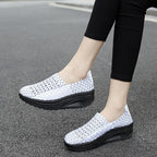 Damen Sportliche Slipper mit atmungsaktivem Netzgewebe und rutschfester Sohle EB