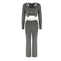 Damen elegantes zwei-teiliges Set mit Spitzenakzenten EB