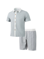 Modernes Freizeit-Set für Herren aus strukturiertem Jersey