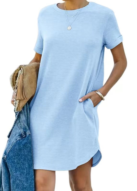 Damen Casual Kleid mit praktischen Taschen EB
