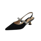 Damen Slingback-Pumps mit glamourösem Strass-Detail EB