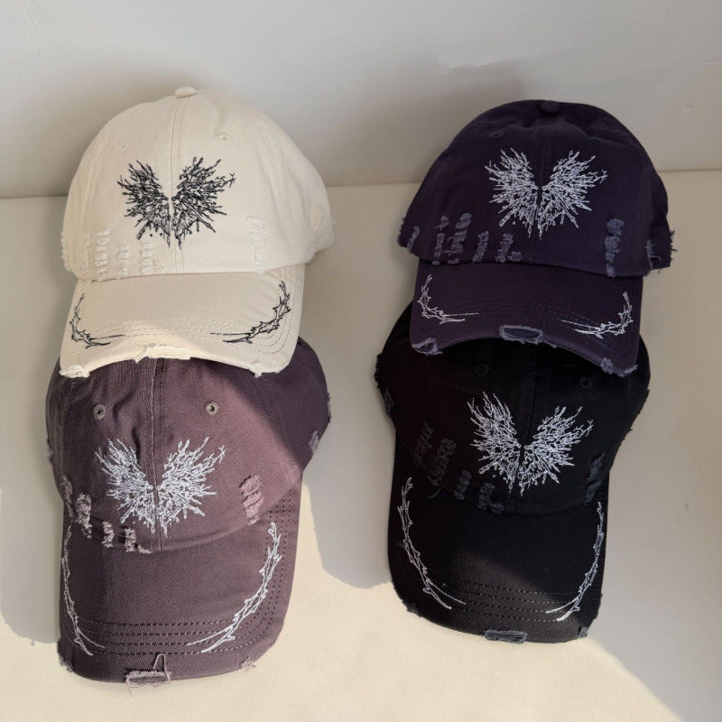Snapback-Cap für Damen mit Grafik und Distressed-Optik