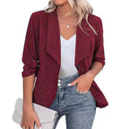 Damen Glitzer Blazerjacke mit femininer Silhouette und elegantem Revers EB