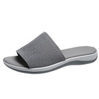 Damen Bequeme Slip-On Pantoletten mit atmungsaktiver Netzstruktur EB