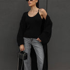 Damen lässiger Strickmantel EB