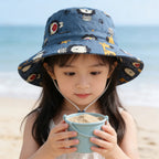 Unisex nan Sonnenhut für Kinder mit verstellbarem Kinnband, breiter Krempe und hohem UV-Schutz EB
