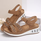 Damen bequeme Sandalen mit glitzernden Akzenten EB